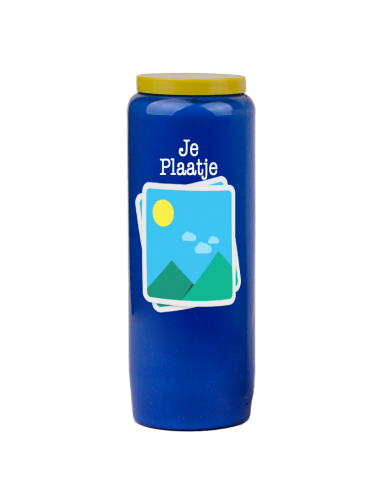 Bougie de neuvaine avec votre image et texte - personnalisable