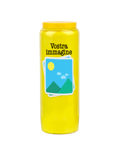Candela Novena con immagine e testo personalizzabile