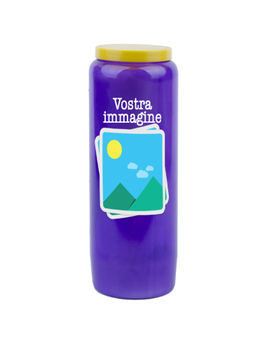 Novena kaars met uw afbeelding en tekst - aanpasbaar