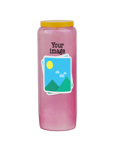 Novena candle with your image and text - customizable