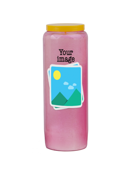 Candela Novena con immagine e testo personalizzabile