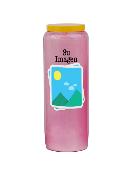 Candela Novena con immagine e testo personalizzabile