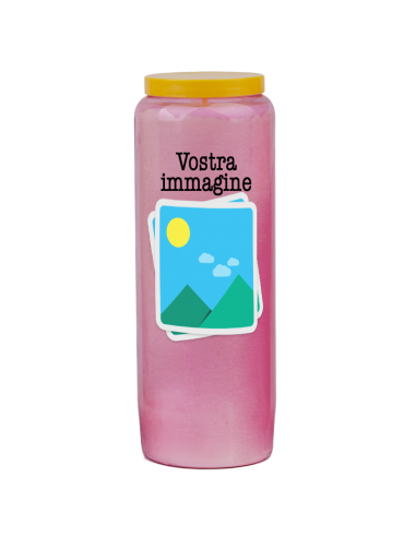 Bougie de neuvaine avec votre image et texte - personnalisable