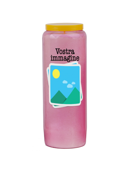 Novena kaars met uw afbeelding en tekst - aanpasbaar