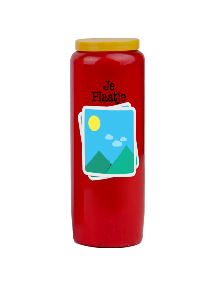 Bougie de neuvaine avec votre image et texte - personnalisable