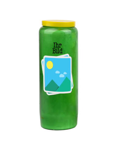 Novena kaars met uw afbeelding en tekst - aanpasbaar