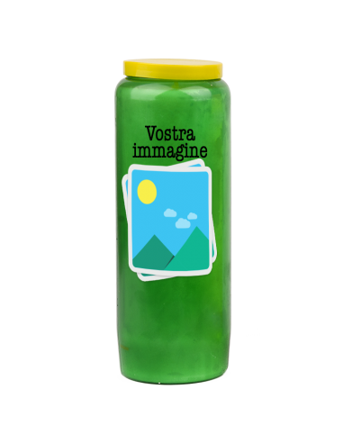 Vela de novena con tu imagen y texto - personalizable