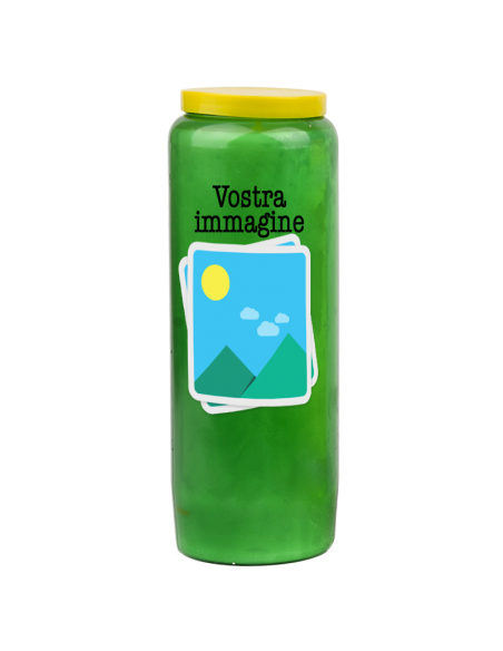 Novena candle with your image and text - customizable