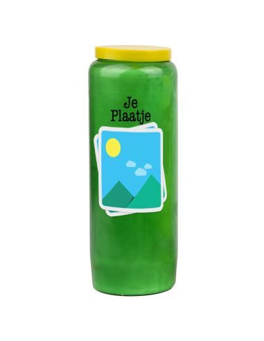 Bougie de neuvaine avec votre image et texte - personnalisable