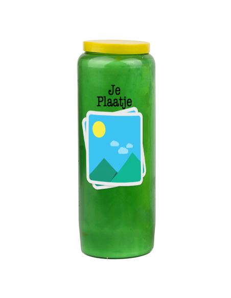 Bougie de neuvaine avec votre image et texte - personnalisable