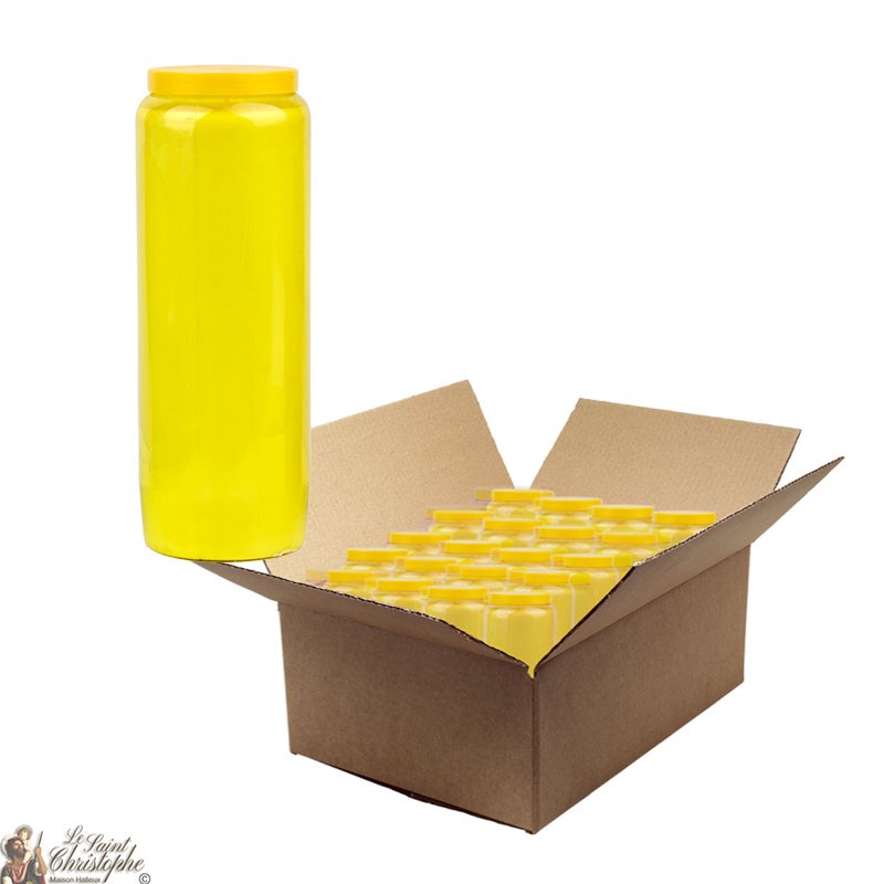 Yellow novena candle - cardboard 20 pieces