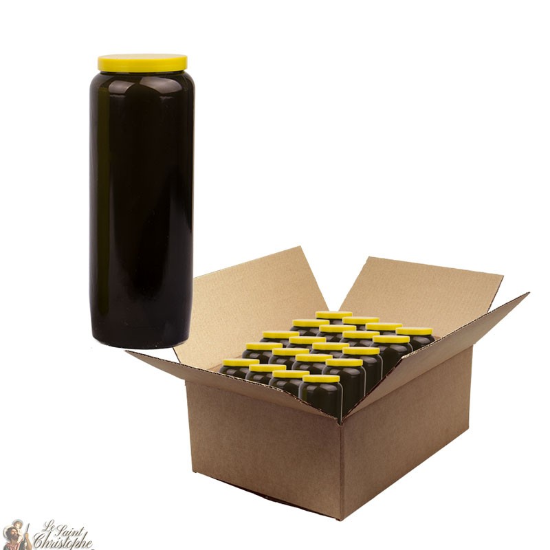 Candela novena nera - scatola di cartone 20 pezzi