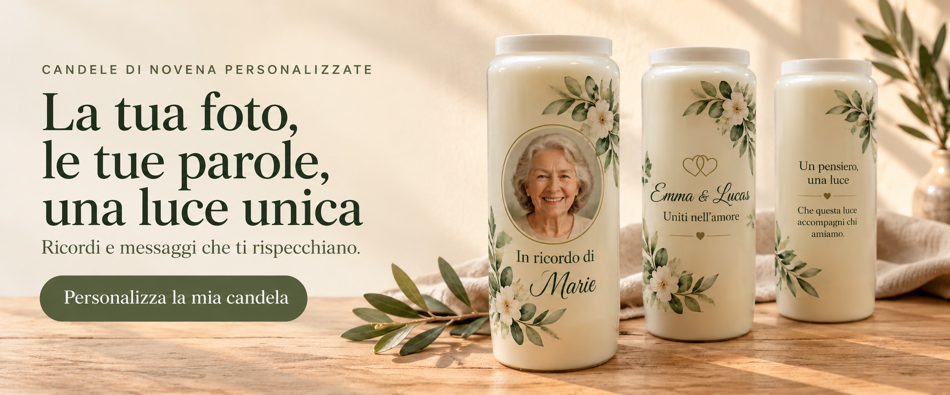 Candela novena personalizzabile