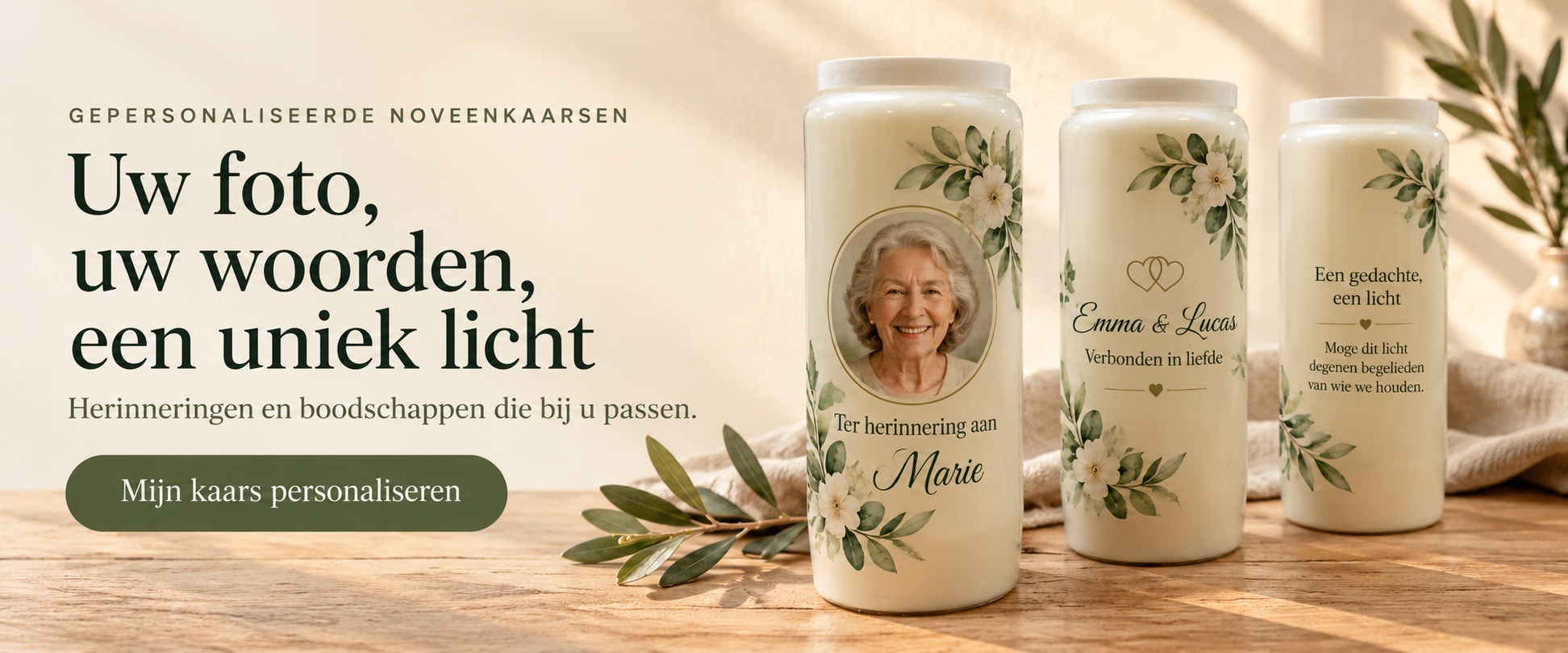 Aanpasbare novena kaars